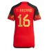 Belgie Thorgan Hazard #16 Dámské Domácí Dres MS 2022 Krátkým Rukávem